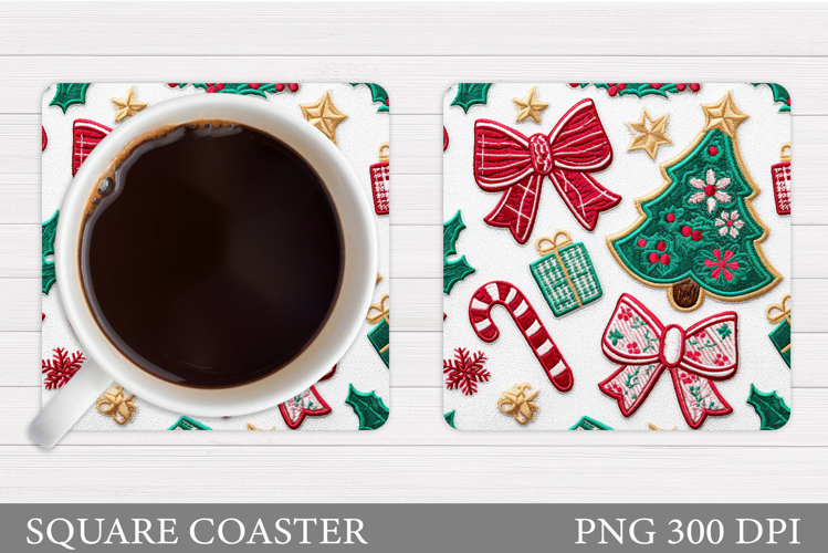 Christmas Tree Coaster Design. Christmas Coaster Sublimation