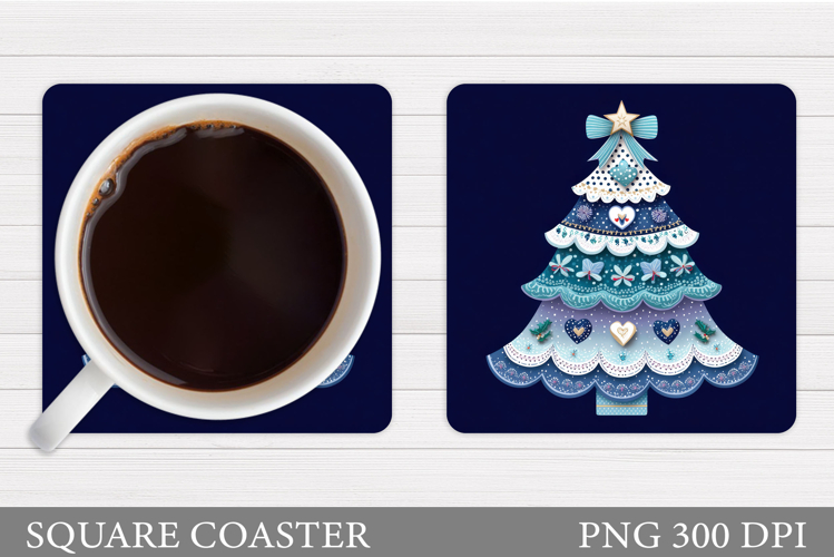 Christmas Tree Coaster Design. Christmas Coaster Sublimation