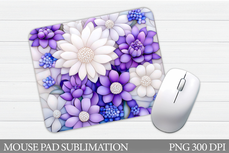Floral Mouse Pad Sublimation. Flowers Mouse Pad Design