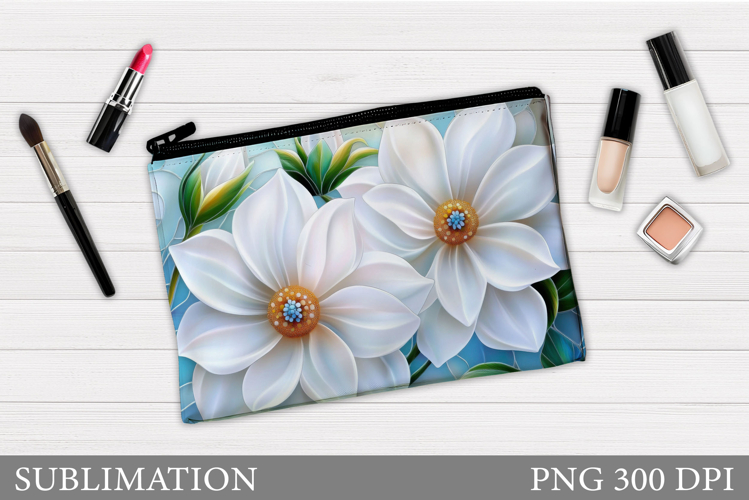 Flowers Makeup Bag Design. Flowers Sublimation