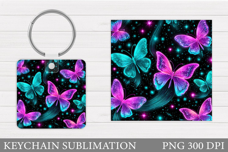 Butterflies Keychain Design. Butterflies Sublimation
