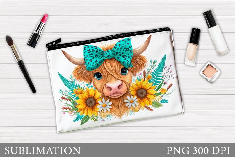Cow Cosmetics Bag Design. Cow Makeup Bag Sublimation