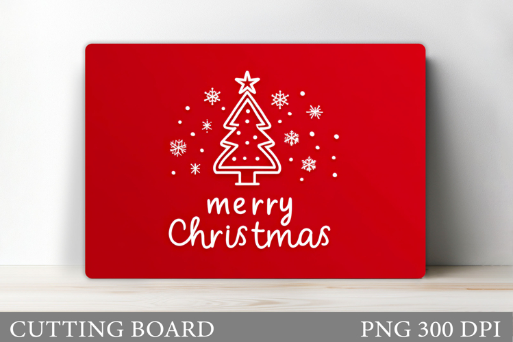 Merry Christmas Cutting Board. Christmas Tree Cutting Board