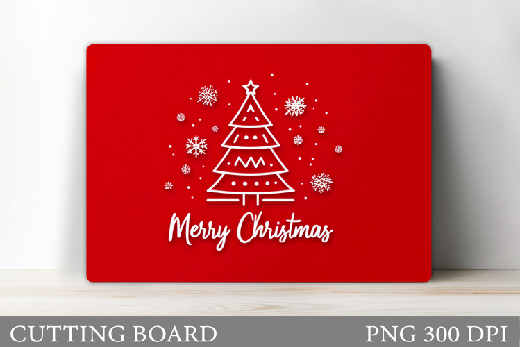 Merry Christmas Cutting Board. Christmas Tree Cutting Board