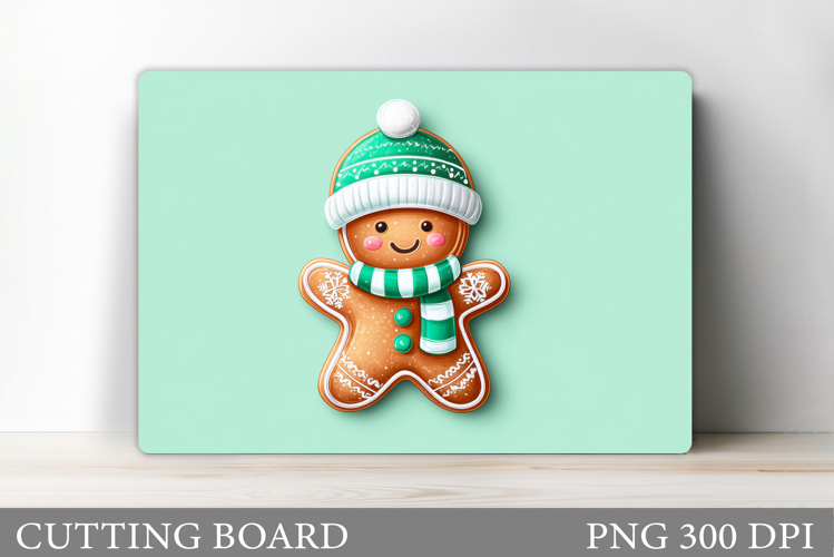 Christmas Cutting Board Design. Gingerbread Cutting Board
