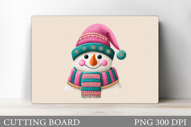 Christmas Cutting Board. Snowman Cutting Board Sublimation