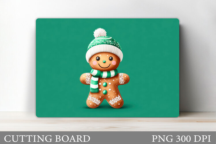 Christmas Cutting Board Design. Gingerbread Cutting Board example image 1