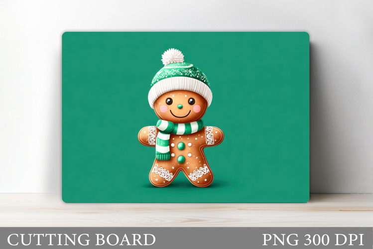 Christmas Cutting Board Design. Gingerbread Cutting Board