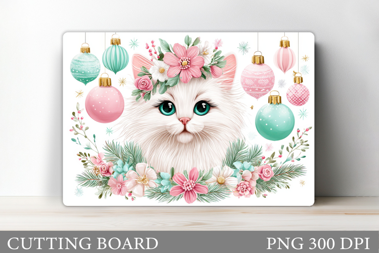Christmas Cat Cutting Board. Christmas Cutting Board Design