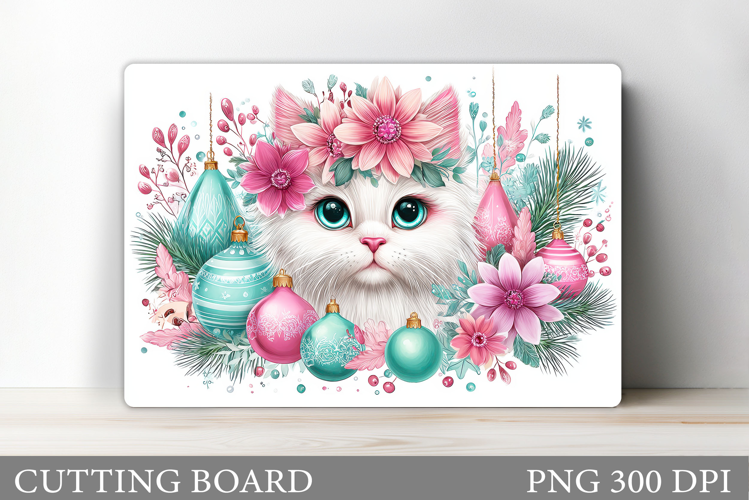 Christmas Cat Cutting Board. Christmas Cutting Board Design