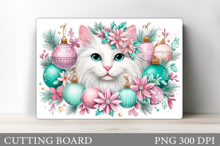 Christmas Cat Cutting Board. Christmas Cutting Board Design