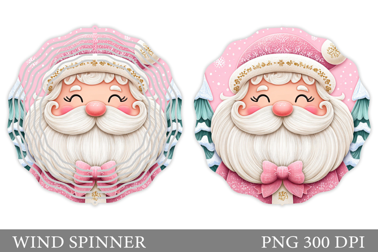 Santa Claus Wind Spinner. Christmas Wind Spinner Sublimation