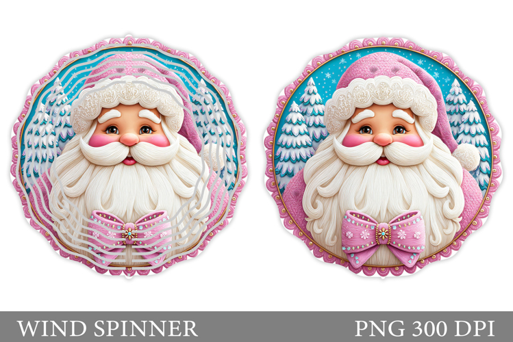 Santa Claus Wind Spinner. Christmas Wind Spinner Sublimation