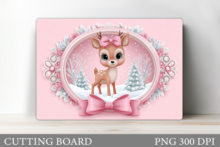 Christmas Deer Cutting Board. Christmas Cutting Board Design