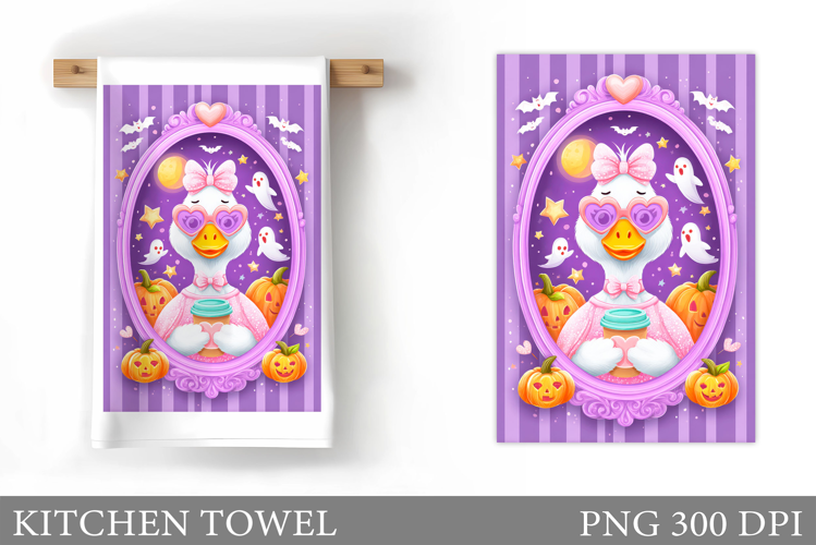 Halloween Goose Kitchen Towel. Halloween Kitchen Towel