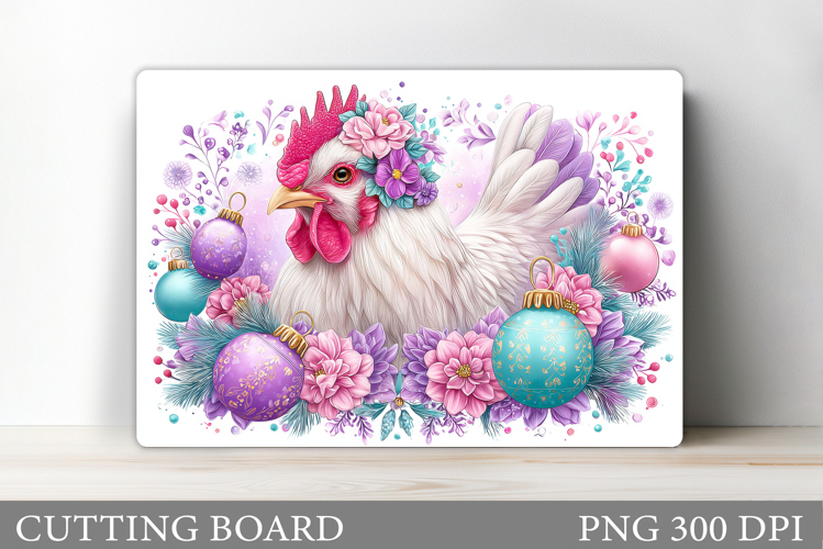 Chicken Cutting Board. Christmas Cutting Board Sublimation