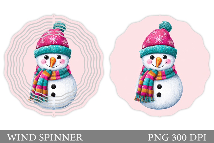 Christmas Wind Spinner. Cute Snowman Wind Spinner Design