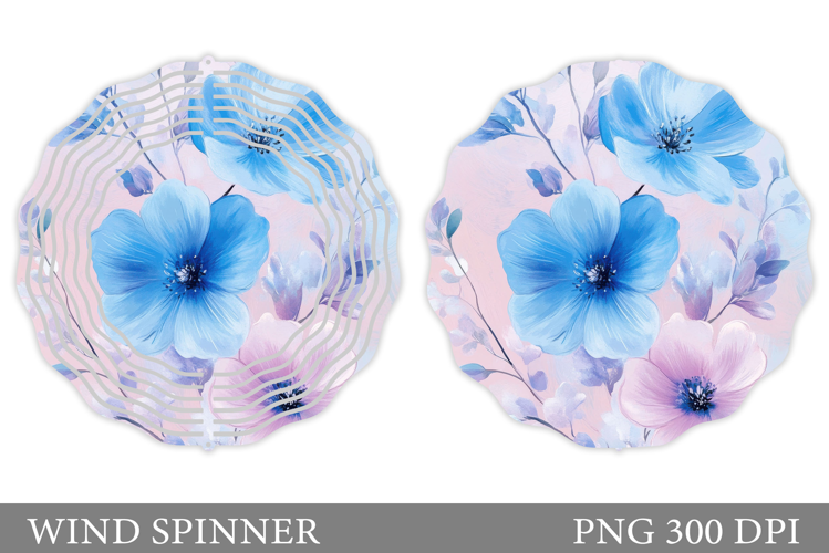 Floral Wind Spinner Sublimation. Flowers Wind Spinner Design