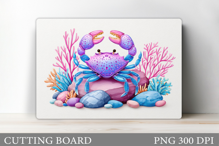 Crab Cutting Board Design. Crab Sublimation
