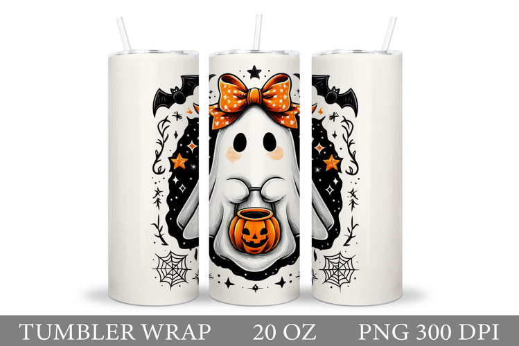 Ghost Tumbler Sublimation. Halloween Tumbler Design