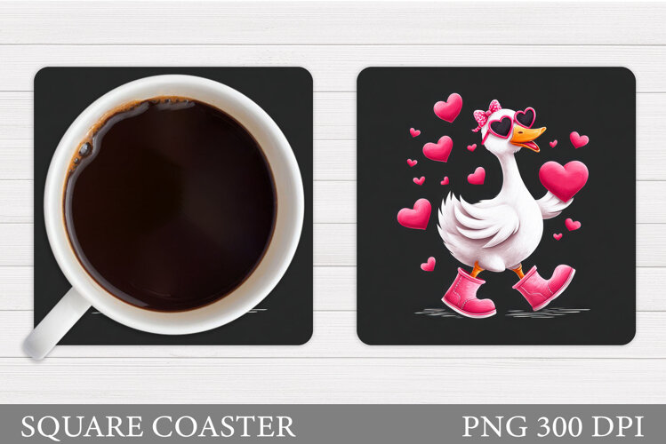 Valentines Goose Coaster. Valentines Coaster Design example image 1