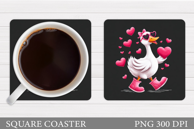 Valentines Goose Coaster. Valentines Coaster Design