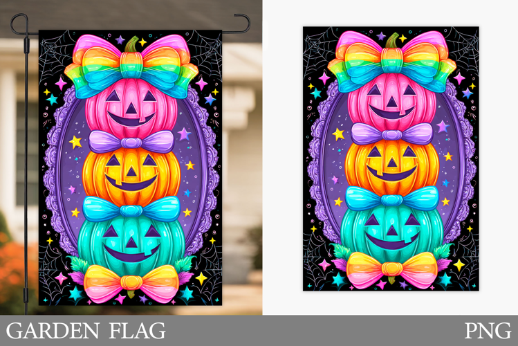 Halloween Pumpkin Garden Flag. Halloween Garden Flag Design