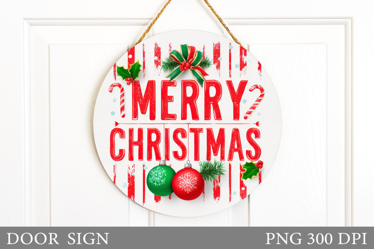 Christmas Door Sign Design. Merry Christmas Door Sign