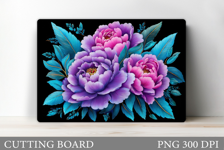 Flowers Cutting Board. Floral Cutting Board Sublimation