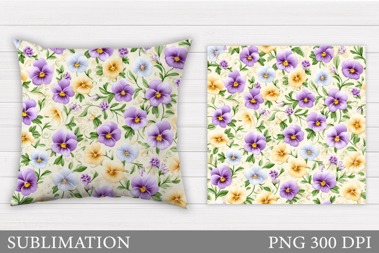 Floral Pillow Sublimation. Flowers Sublimation