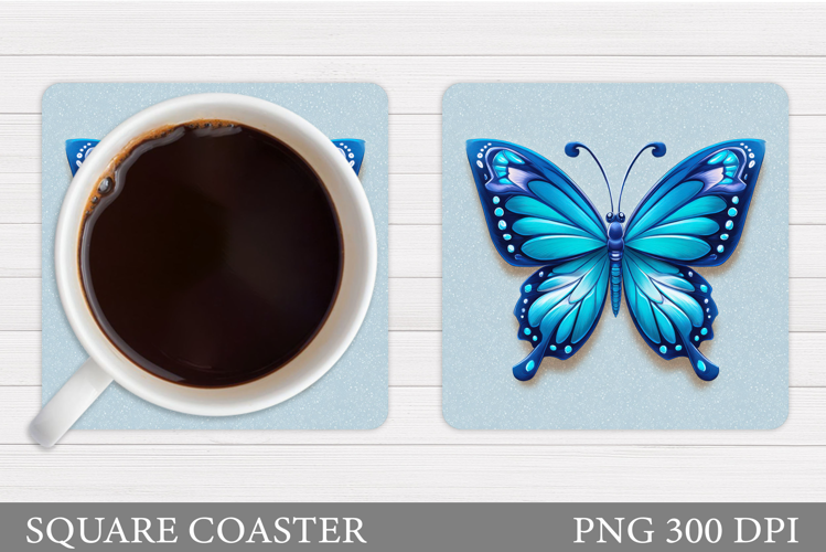 Butterfly Coaster Design. Butterfly Sublimation
