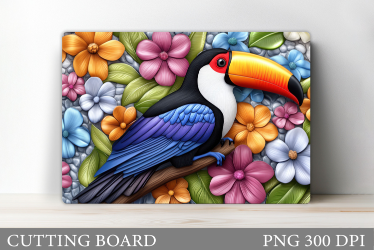 Toucan Cutting Board. Flowers Cutting Board Design