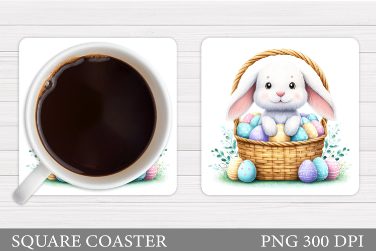 Easter Bunny Coaster Design. Easter Coaster Sublimation