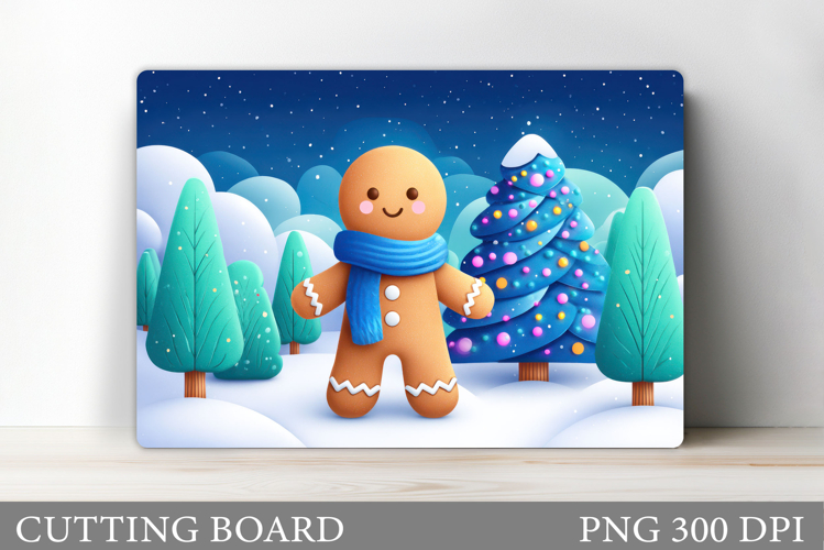 Christmas Cutting Board Design. Gingerbread Cutting Board