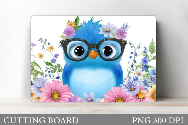 Cute Bird Cutting Board Design. Cute Bird Sublimation