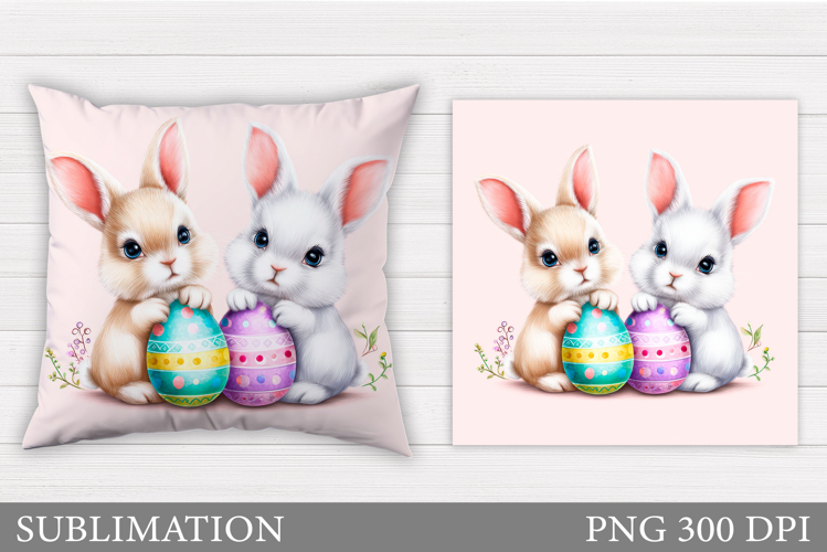 Easter Bunny Sublimation. Easter Bunny Pillow Design