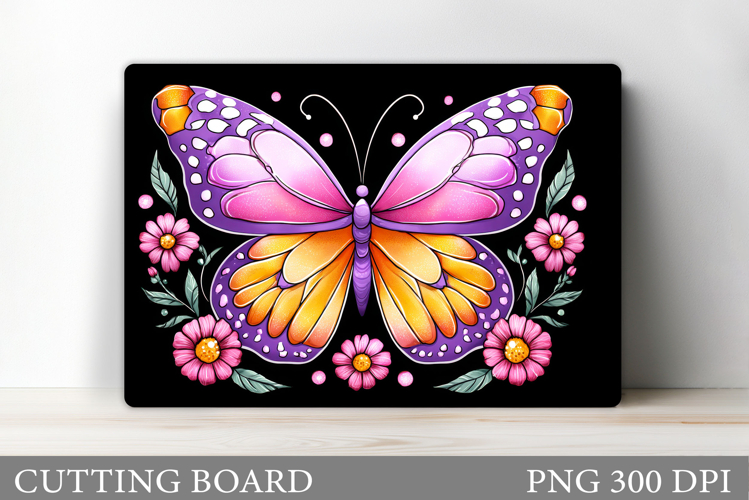 Butterfly Cutting Board. Flowers Cutting Board Sublimation