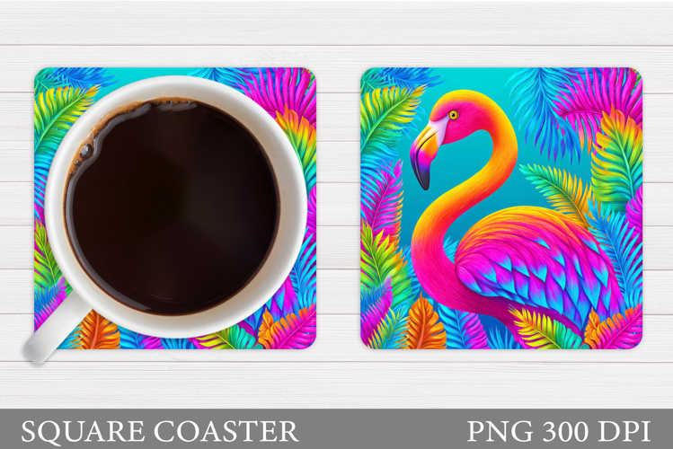 Flamingo Coaster Design. Flamingo Sublimation