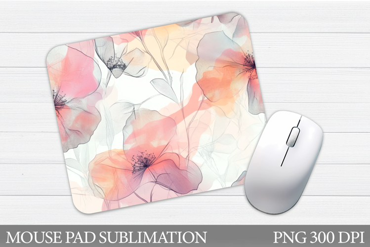 Floral Mouse Pad Sublimation. Flowers Mouse Pad Design