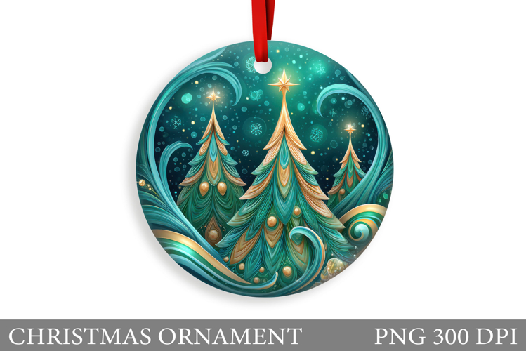 Christmas Tree Christmas Ornament. Winter Christmas Ornament