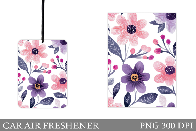 Floral Car Air Freshener. Flowers Car Air Freshener Design
