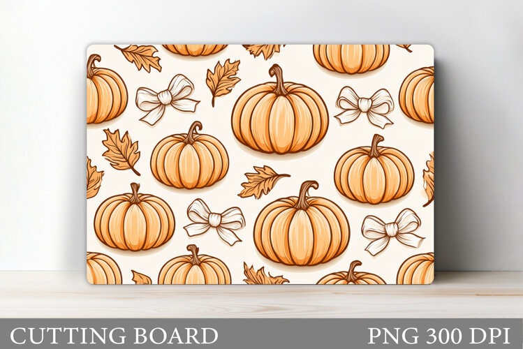 Fall Pumpkin Cutting Board Design. Fall Pumpkin Sublimation example image 1