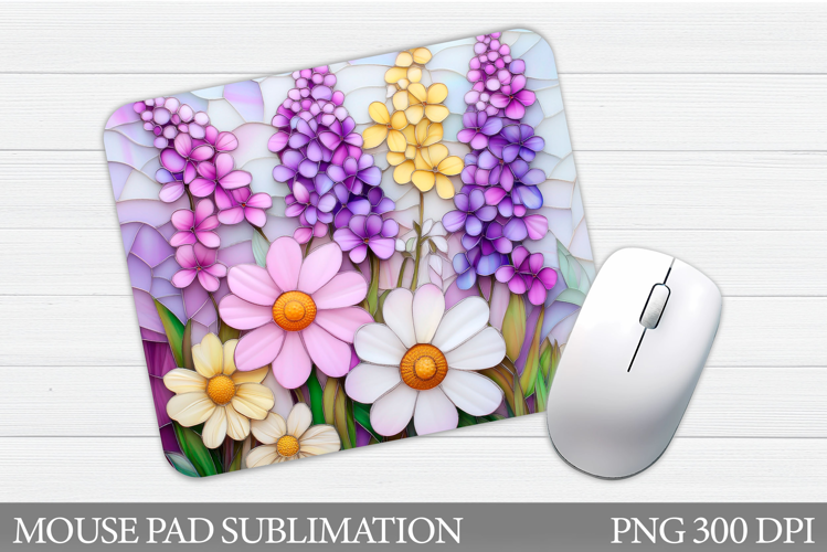 Floral Mouse Pad Sublimation. Flowers Mouse Pad Design