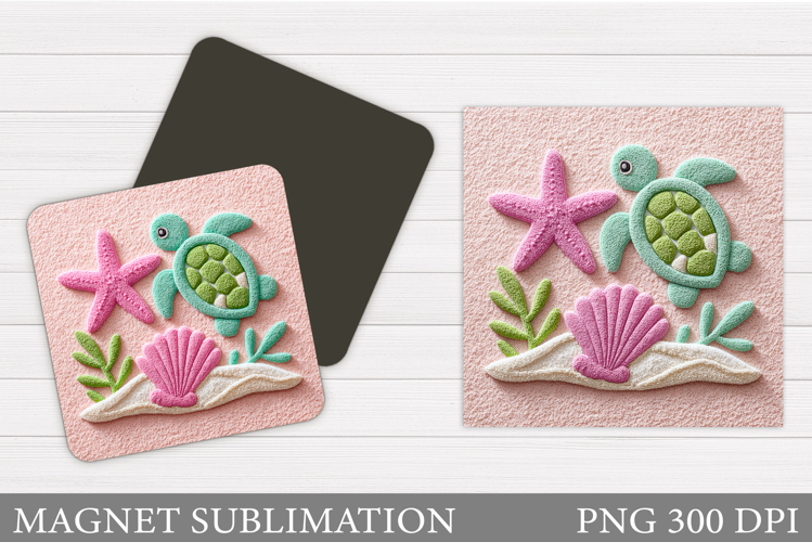 Turtle Magnet Design. Sea Turtle Magnet Sublimation