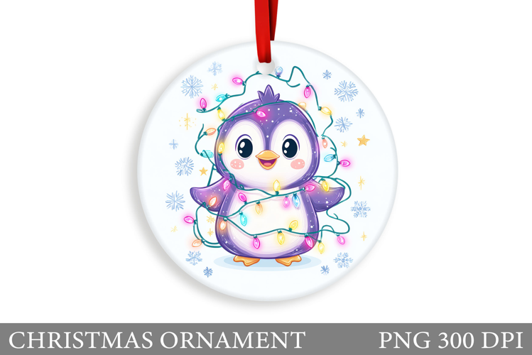 Cute Penguin Christmas Ornament. Christmas Ornament Design