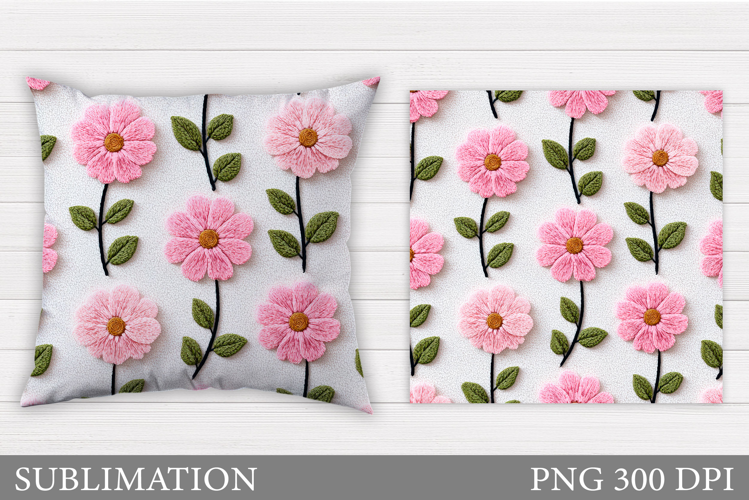 Floral Pillow Design. Flowers Pillow Sublimation