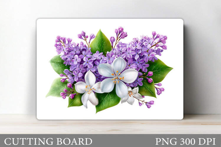 Flowers Cutting Board. Floral Cutting Board Sublimation example image 1