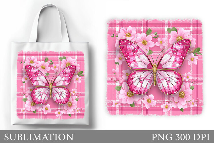 Butterfly Sublimation. Butterfly Tote Bag Sublimation example image 1