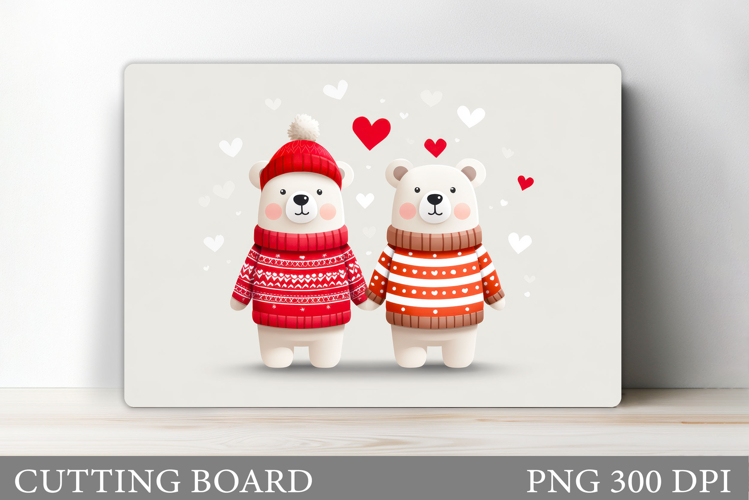 Valentines Bear Cutting Board. Valentines Cutting Board