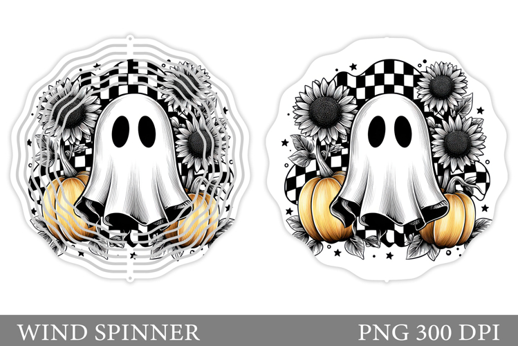 Cute Ghost Wind Spinner. Ghost Wind Spinner Design